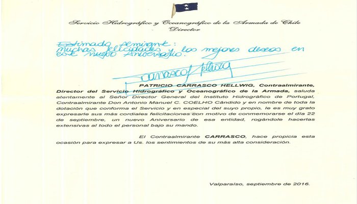 20160923 Carta Diretor Servico Hidrografico Oceanografico Armada Chile IH