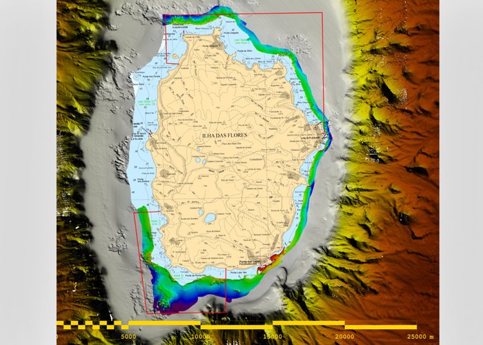 Área sonda representa 5 dias de aquisição na ilha das Flores