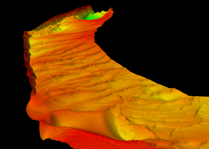 Modelo batimétrico 3D do canal de Faro com resolução de 25cm