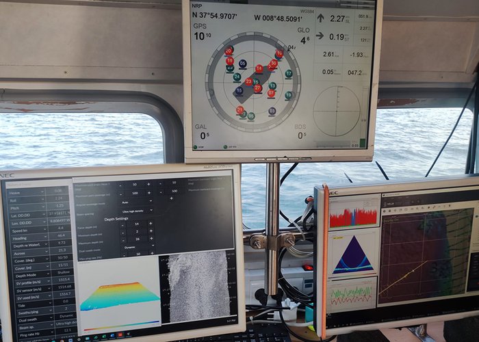 Sondagem com Sistema de Multifeixe, Porto de Sines